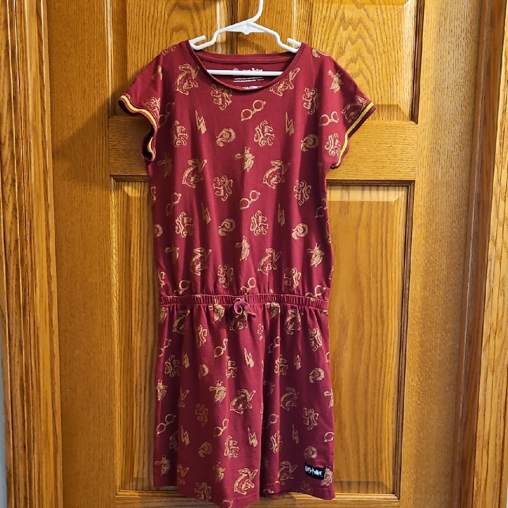 Warner Bros. Kids Maroon Dress with Gold Accents